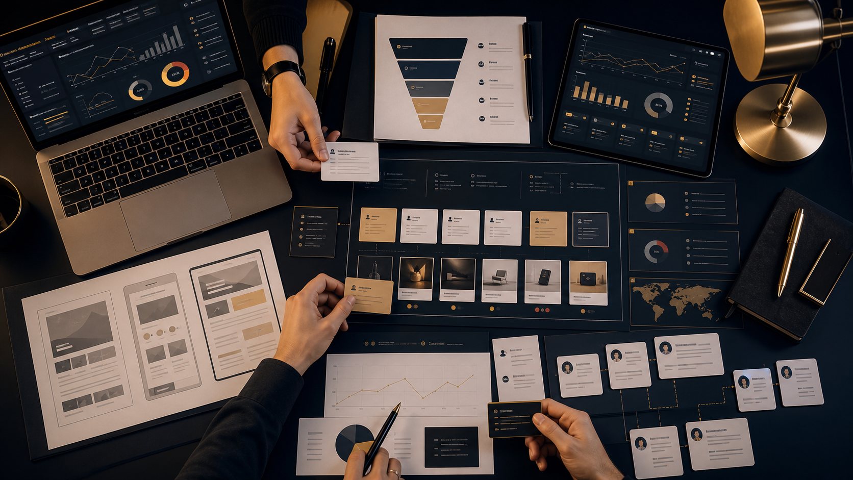 Simulation de plan média, CRM et landing pages